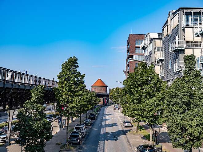 Hamburger Stadtansichten U-Bahn Baumwall