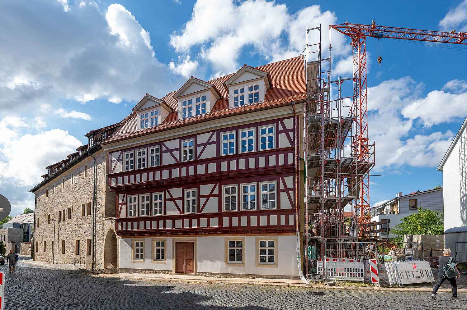 Neues Fachwerkhaus neben dem Augustinerkloster in Erfurt