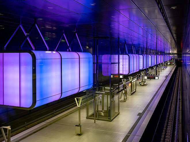 Hamburg U-Bahn Station Hafen City Universität