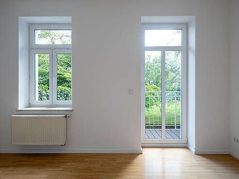 Architekturfotografie Wohnraum mit Balkon